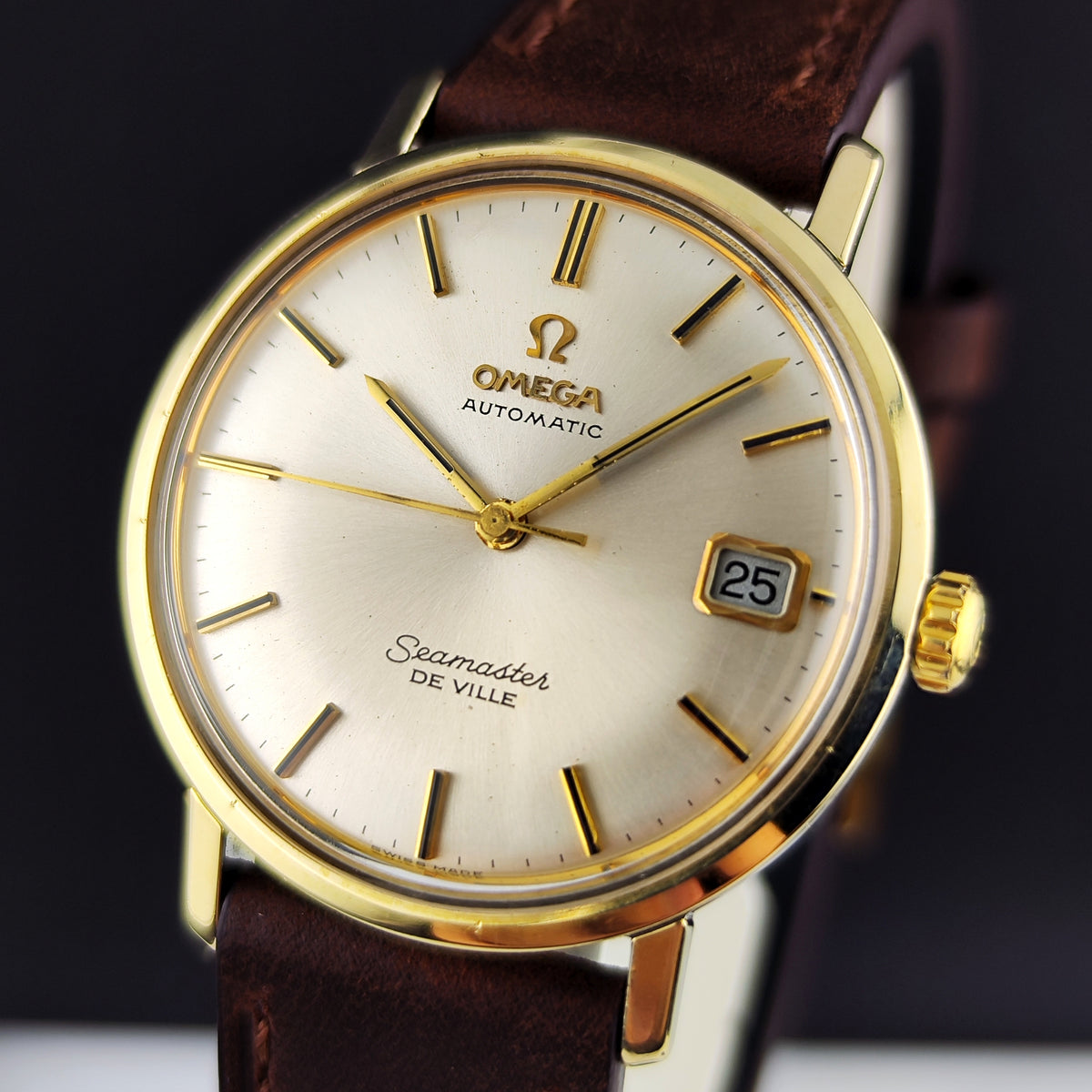 OMEGA Seamaster De Ville Gold White Dial Date 1967 [REF. 166.020]