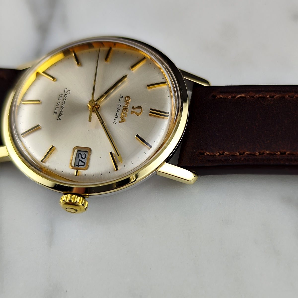OMEGA Seamaster De Ville Gold White Dial Date 1967 [REF. 166.020]