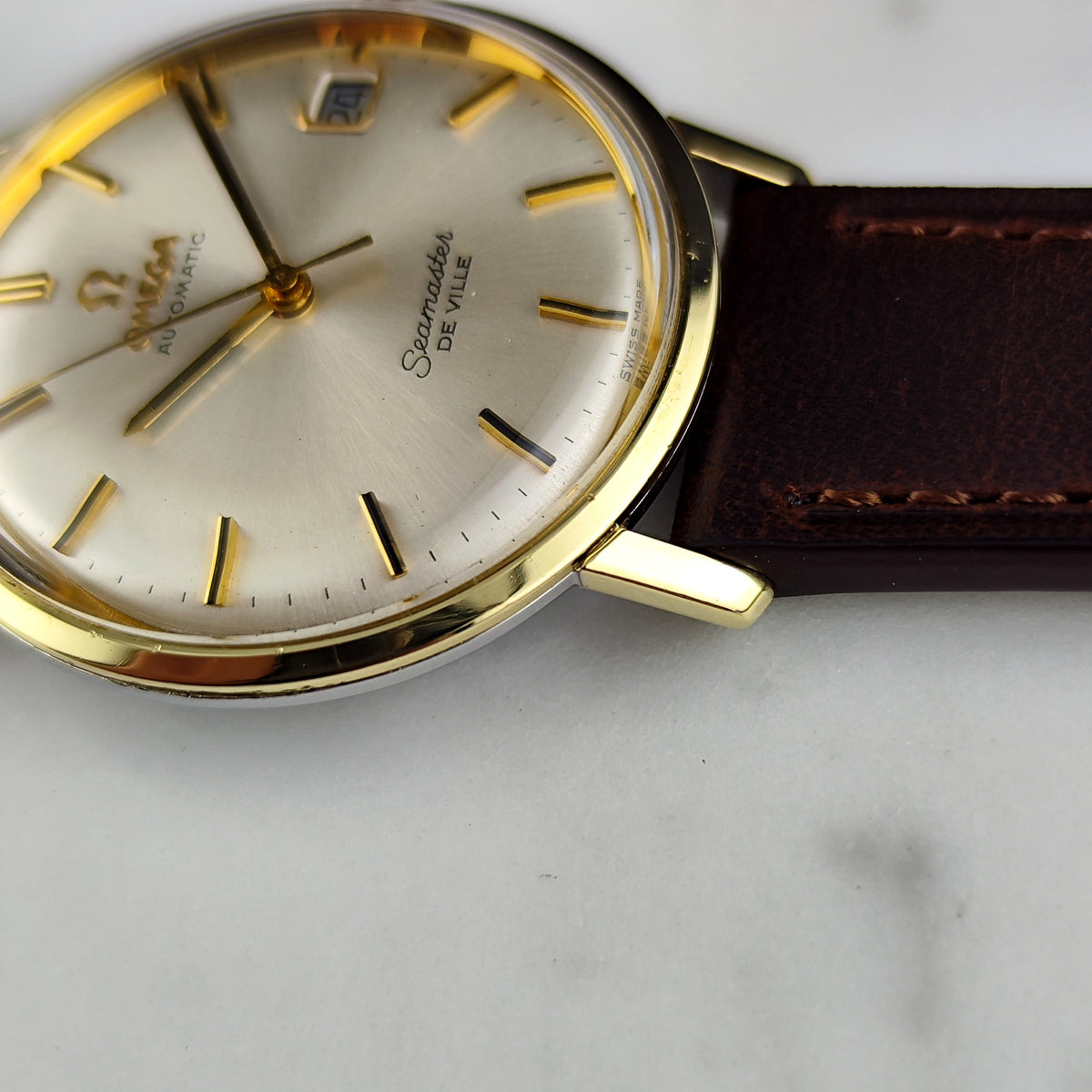 OMEGA Seamaster De Ville Gold White Dial Date 1967 [REF. 166.020]