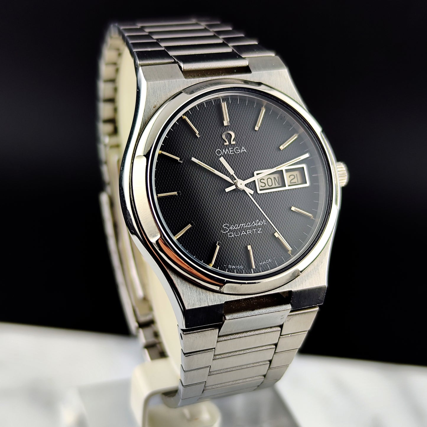 OMEGA Seamaster German Day-Date Rare Black Dial Mint+ [REF. 196.0131]