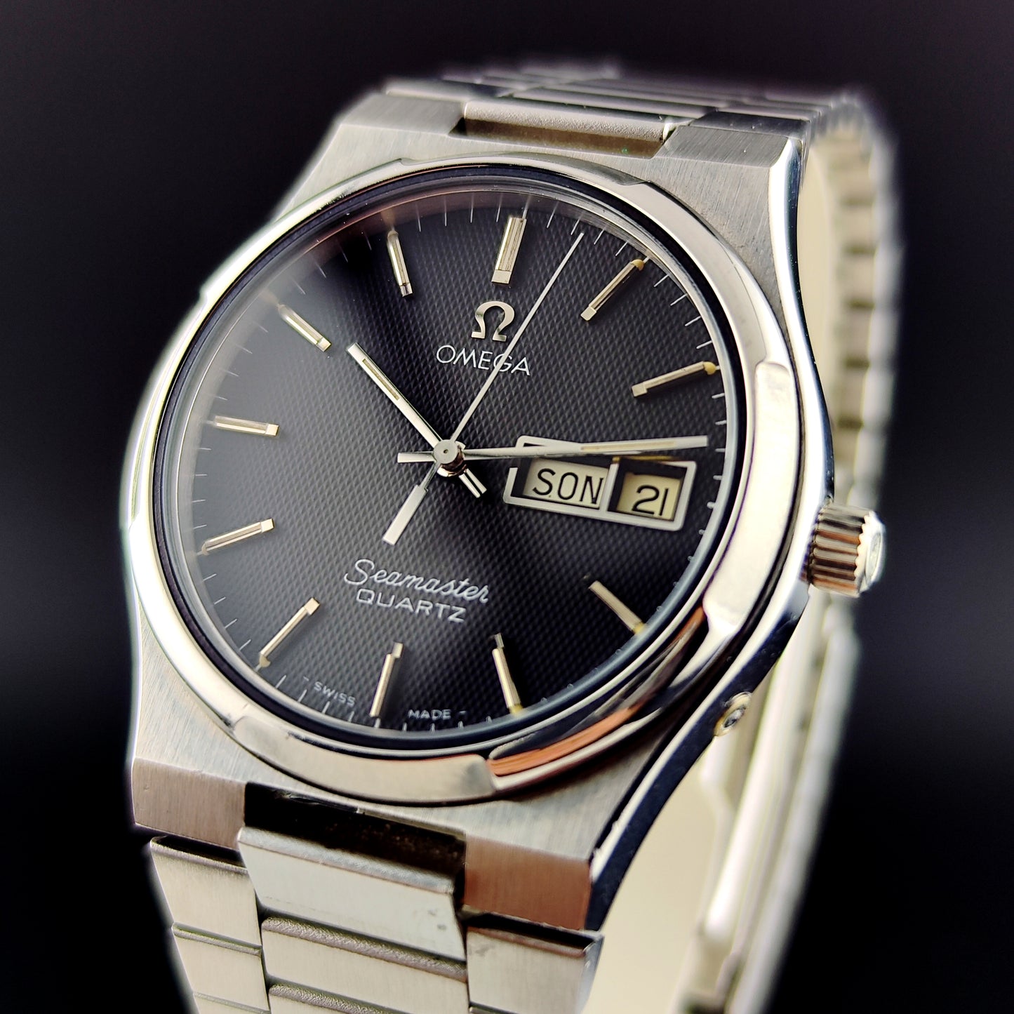 OMEGA Seamaster German Day-Date Rare Black Dial Mint+ [REF. 196.0131]