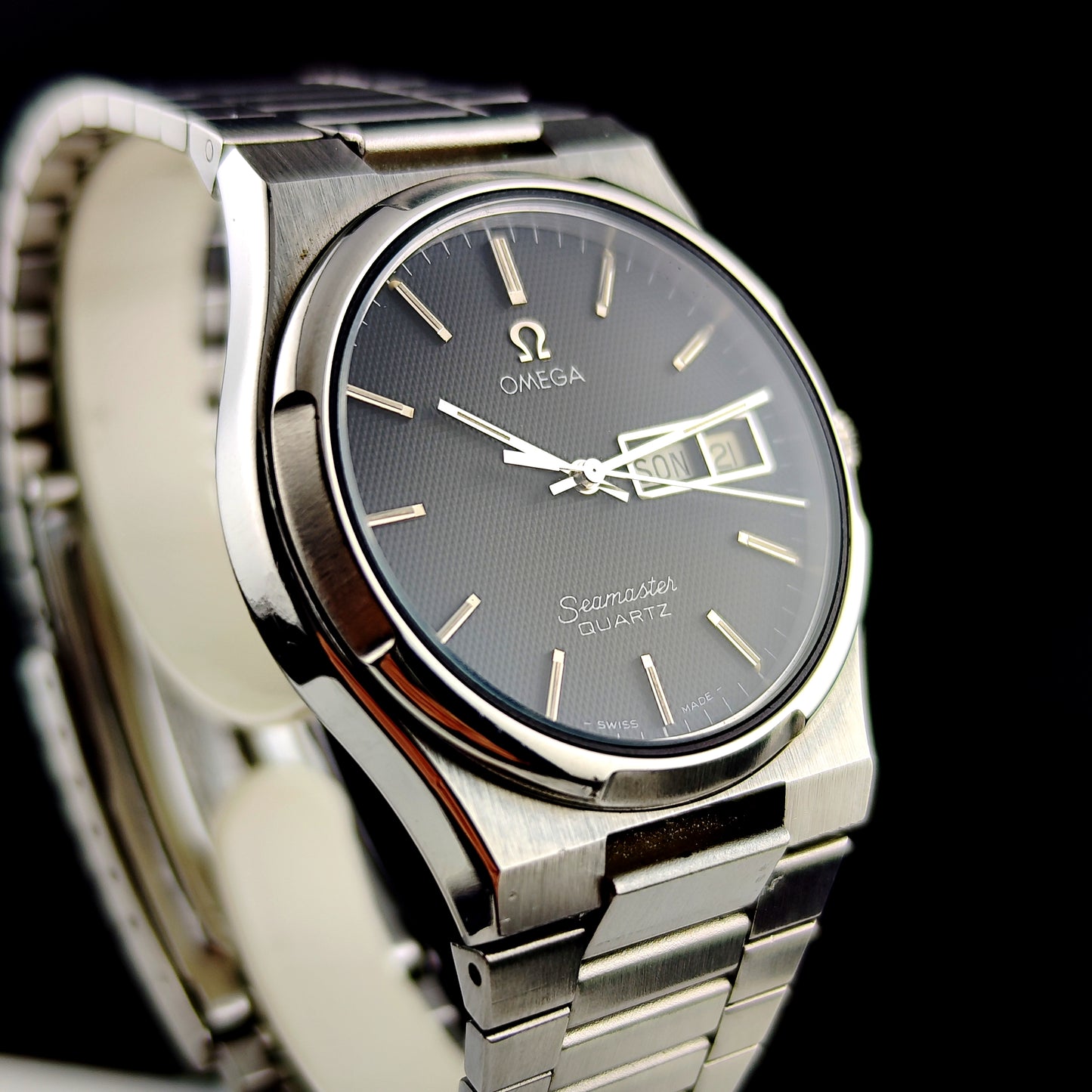 OMEGA Seamaster German Day-Date Rare Black Dial Mint+ [REF. 196.0131]