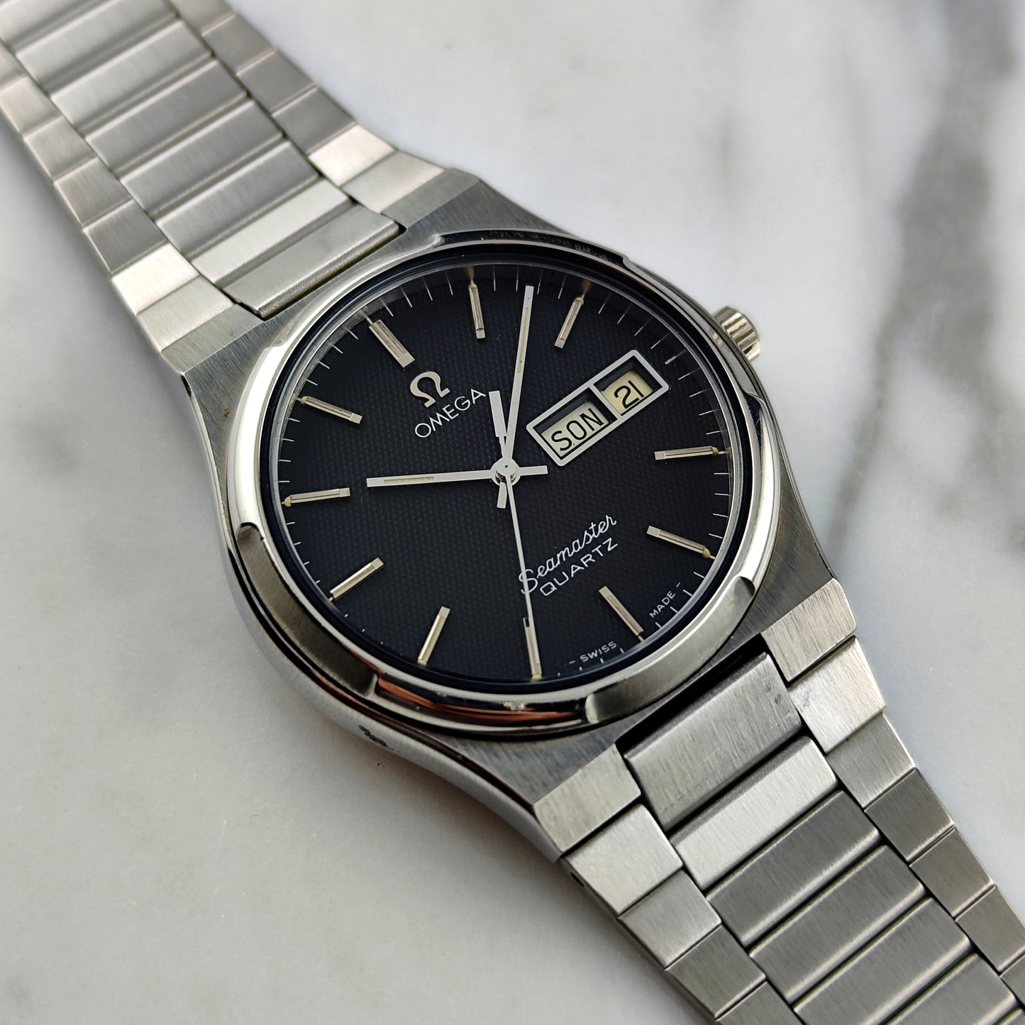 OMEGA Seamaster German Day-Date Rare Black Dial Mint+ [REF. 196.0131]