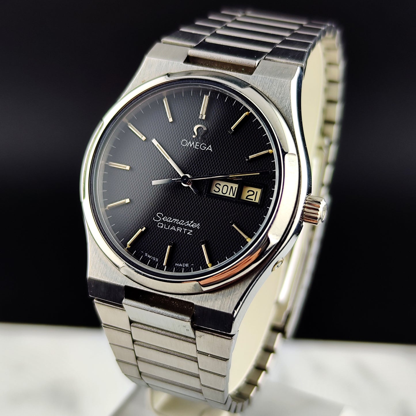 OMEGA Seamaster German Day-Date Rare Black Dial Mint+ [REF. 196.0131]