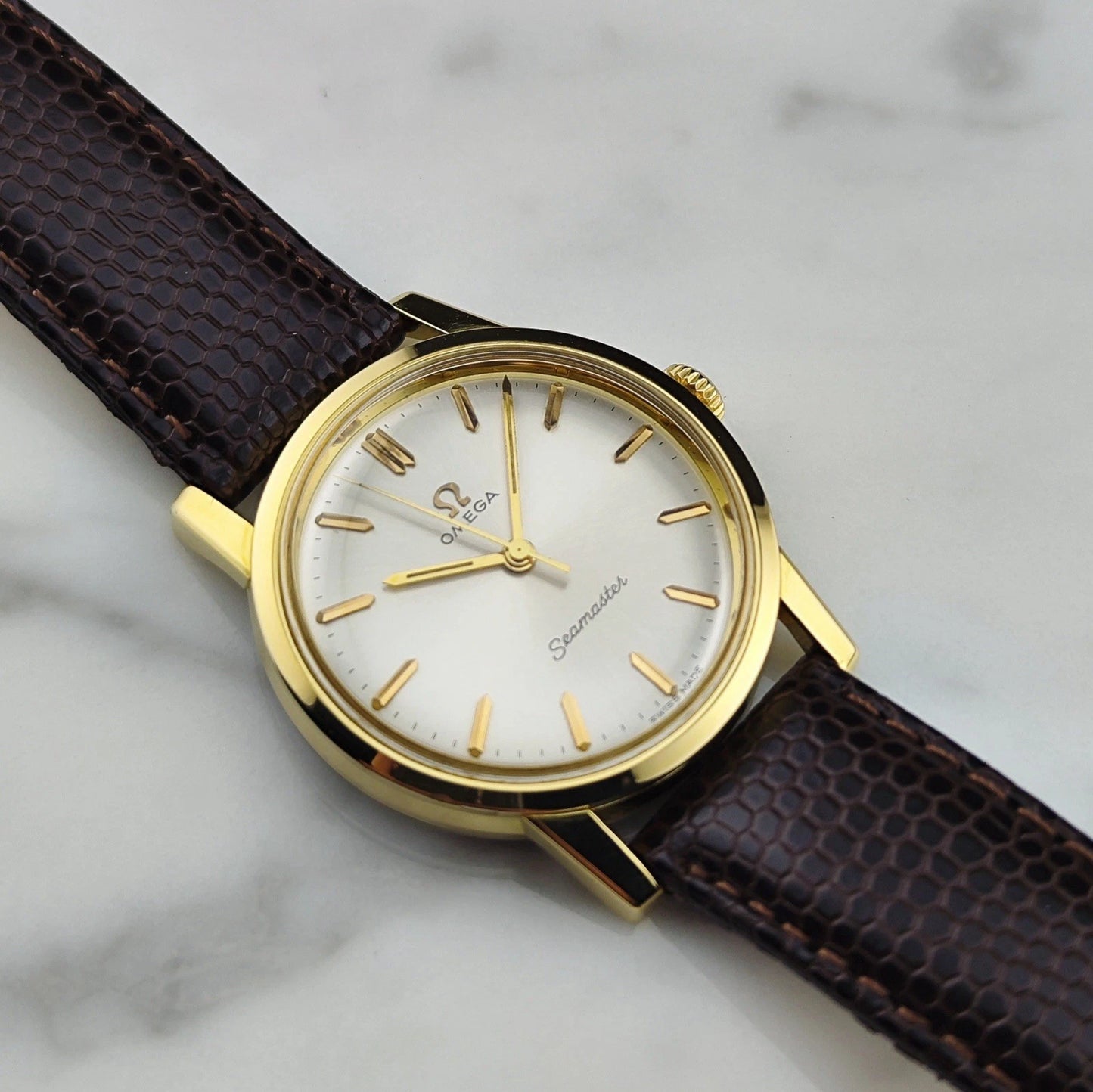 OMEGA Seamaster Gold White Dial Mint 1964 [REF. 135.005]