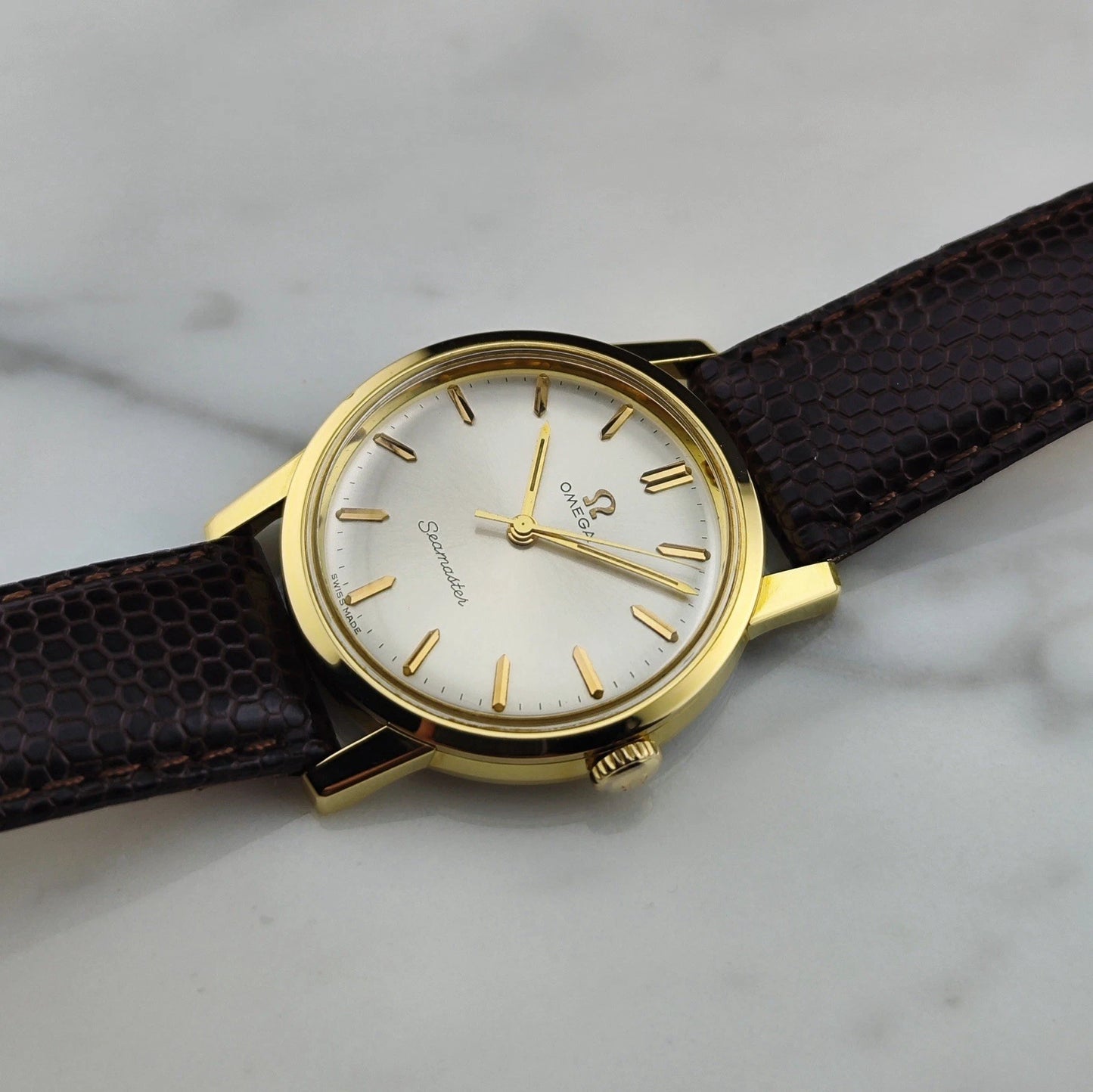 OMEGA Seamaster Gold White Dial Mint 1964 [REF. 135.005]