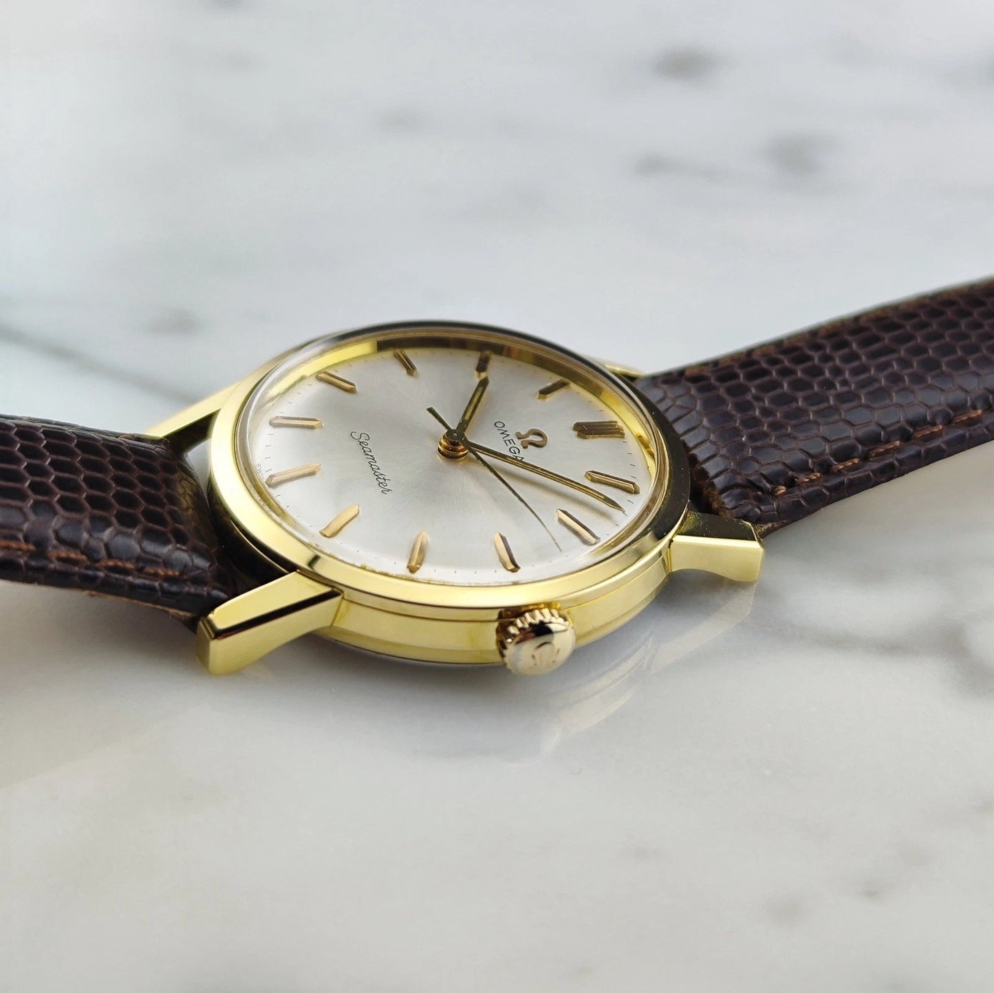 OMEGA Seamaster Gold White Dial Mint 1964 [REF. 135.005]
