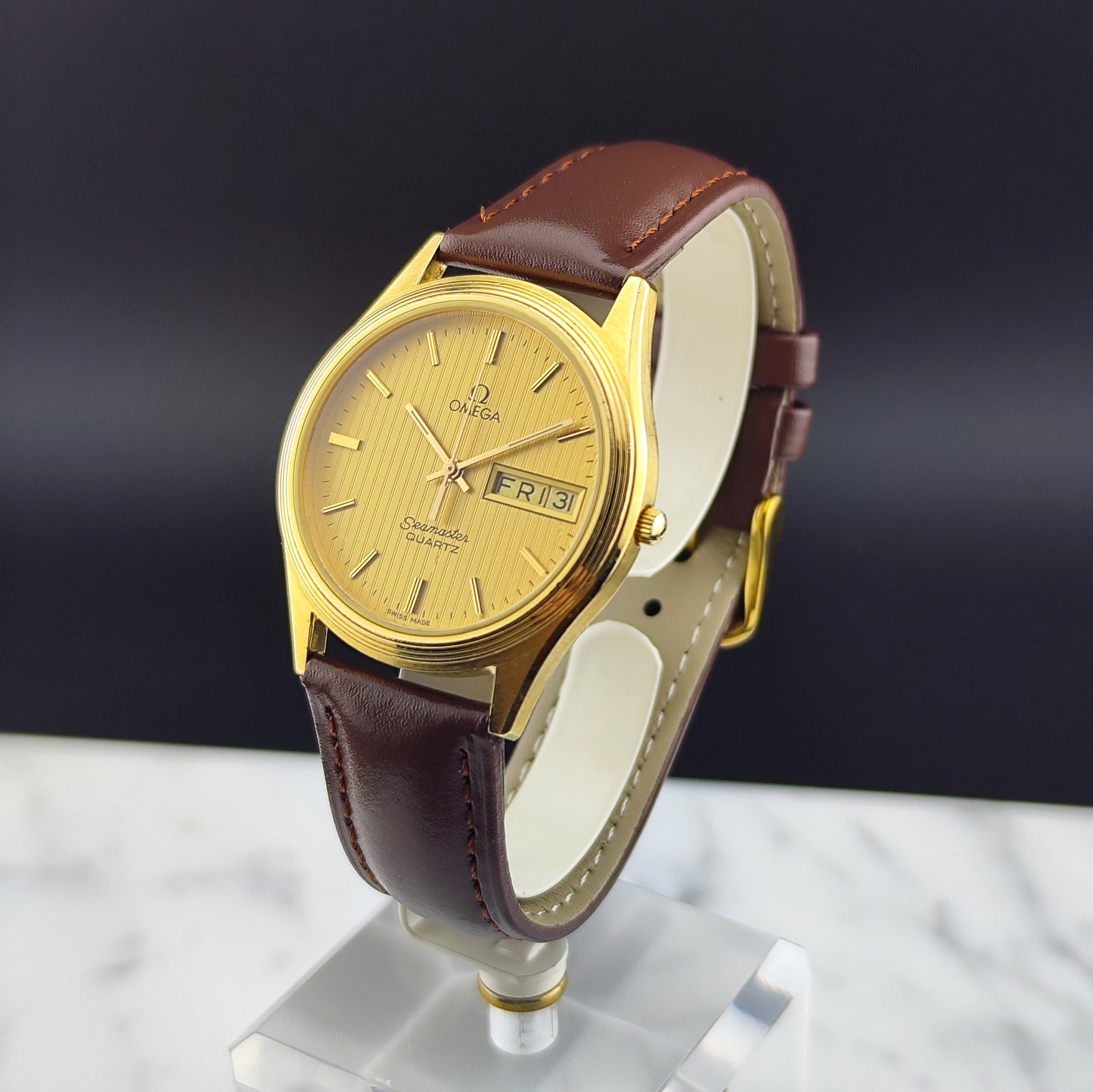 OMEGA Seamaster Gold Rare Tapestry Dial Day-Date [REF. 196.0245]