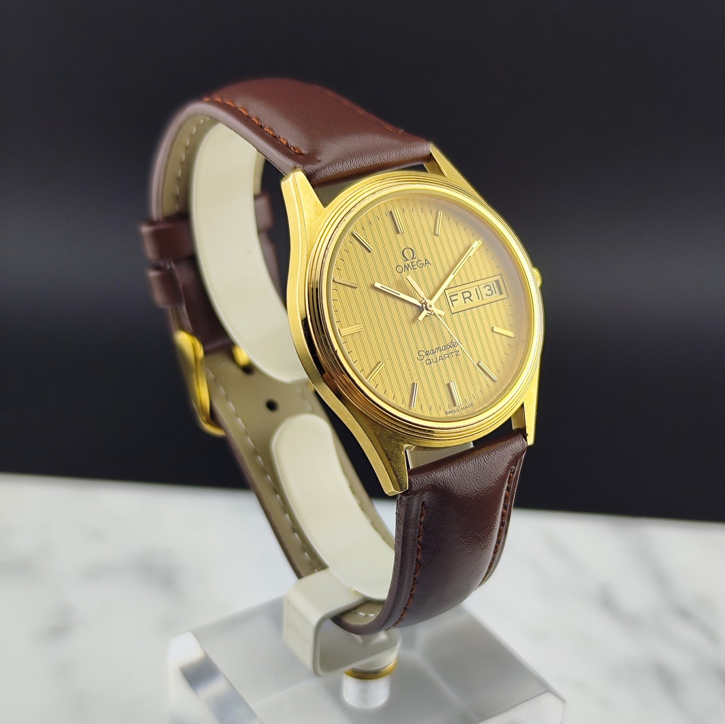 OMEGA Seamaster Gold Rare Tapestry Dial Day-Date [REF. 196.0245]