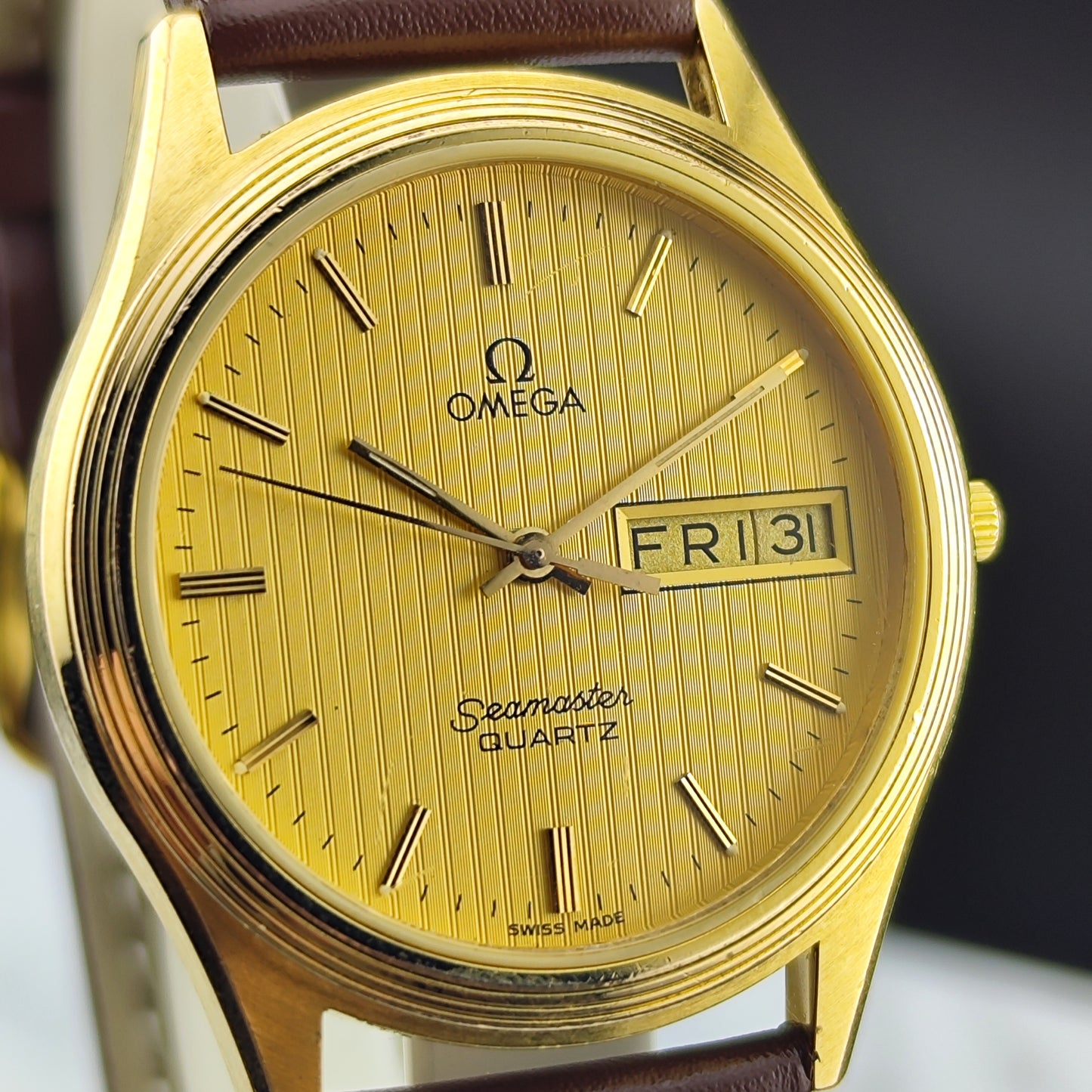 OMEGA Seamaster Gold Rare Tapestry Dial Day-Date [REF. 196.0245]