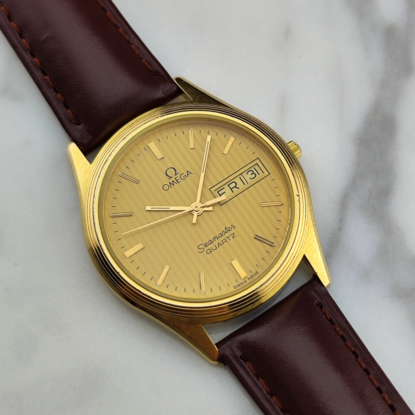 OMEGA Seamaster Gold Rare Tapestry Dial Day-Date [REF. 196.0245]