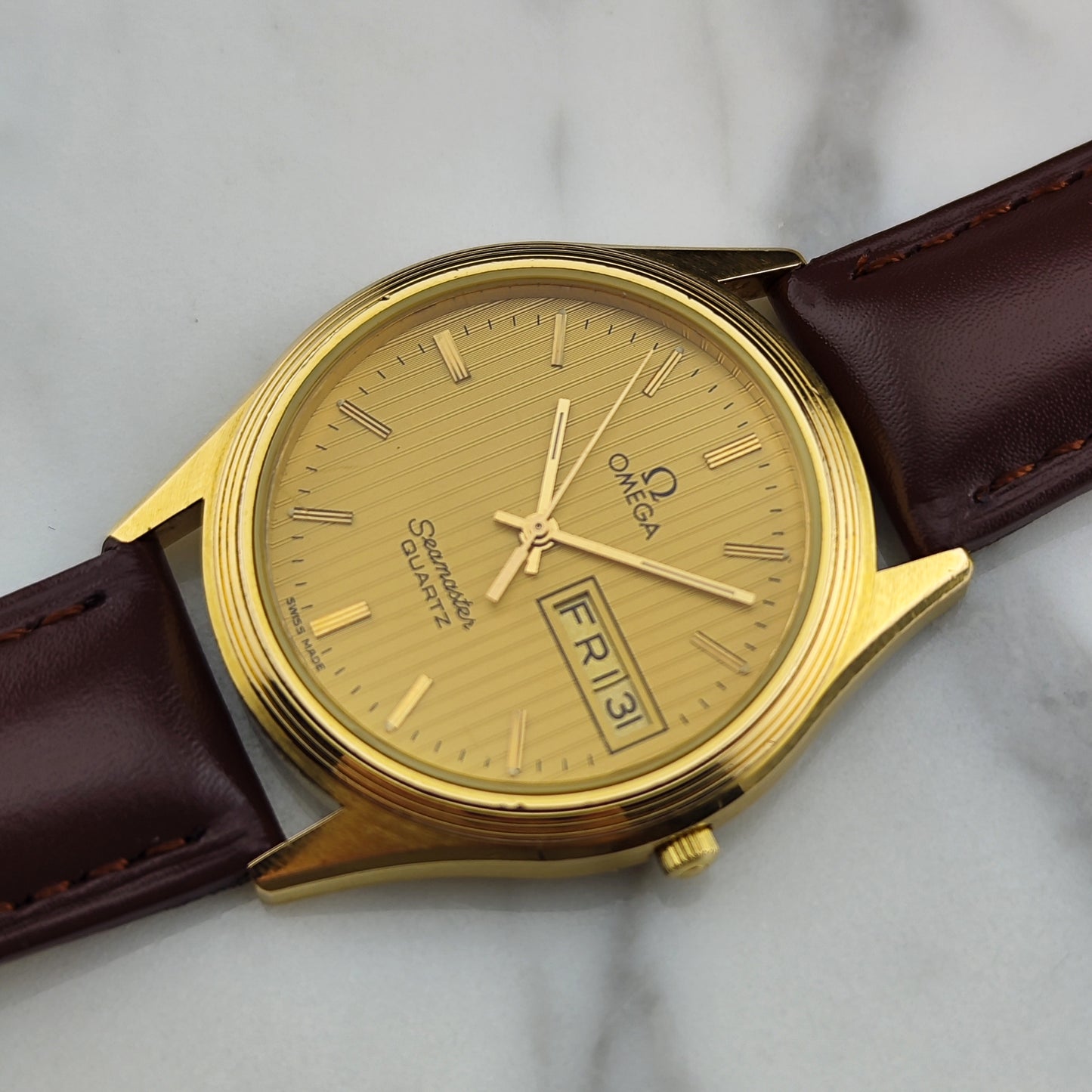 OMEGA Seamaster Gold Rare Tapestry Dial Day-Date [REF. 196.0245]