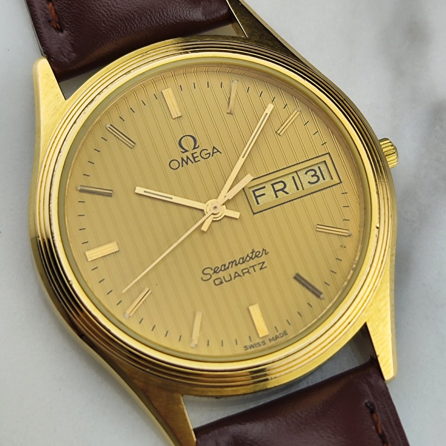 OMEGA Seamaster Gold Rare Tapestry Dial Day-Date [REF. 196.0245]