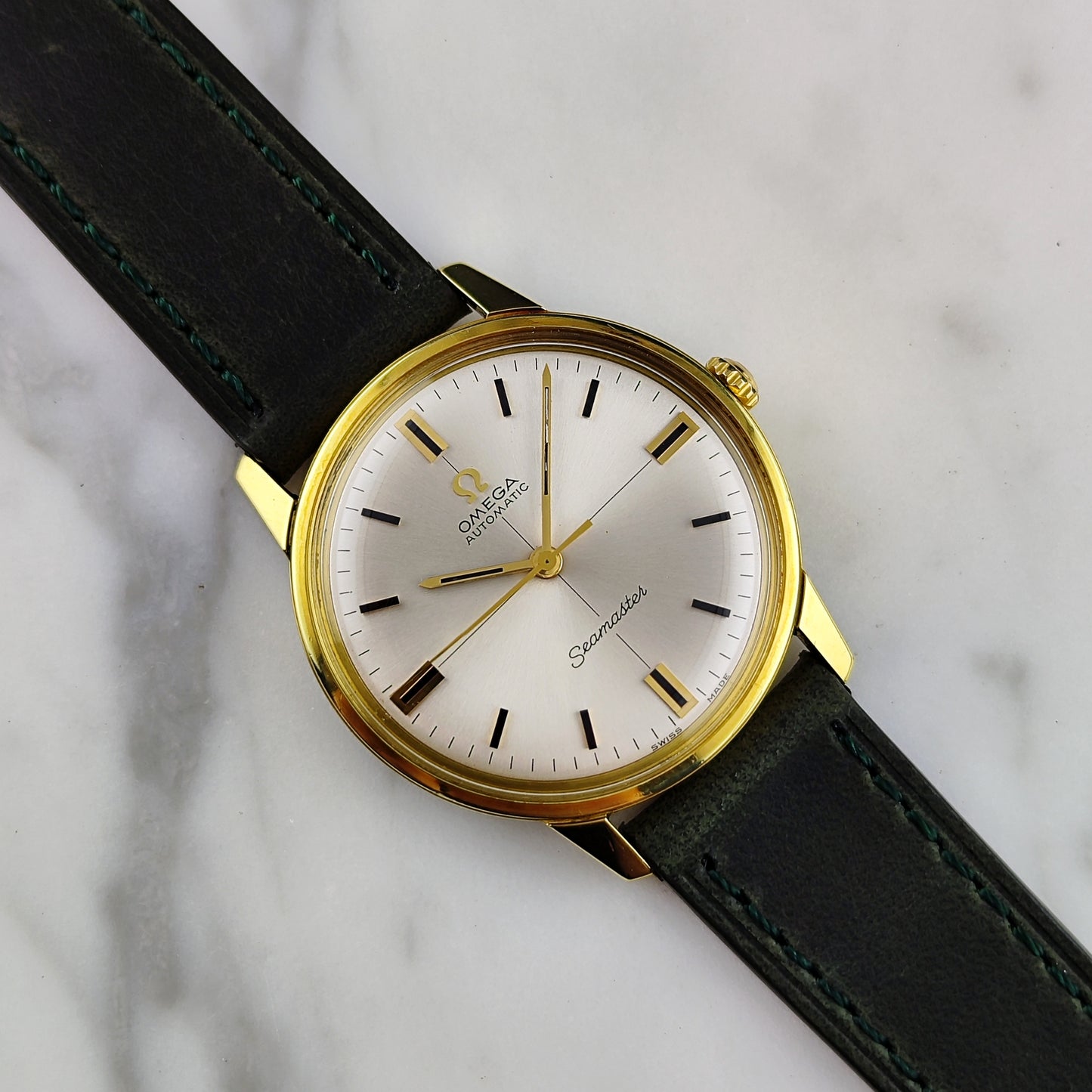 Omega Seamaster Gold Automatic White Crosshair 1966 [REF. 165.002]