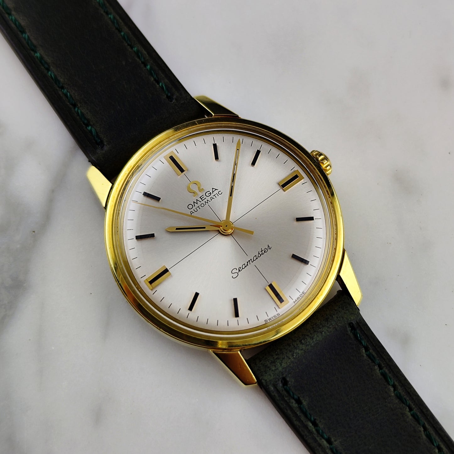 Omega Seamaster Gold Automatic White Crosshair 1966 [REF. 165.002]
