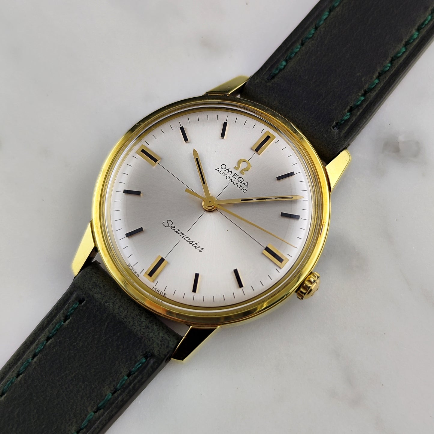 Omega Seamaster Gold Automatic White Crosshair 1966 [REF. 165.002]