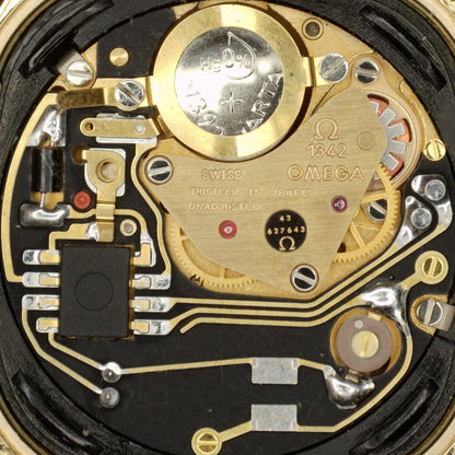 OMEGA Seamaster Gold Black Tapestry Dial 1978 Super Rare [REF. 196.0191]