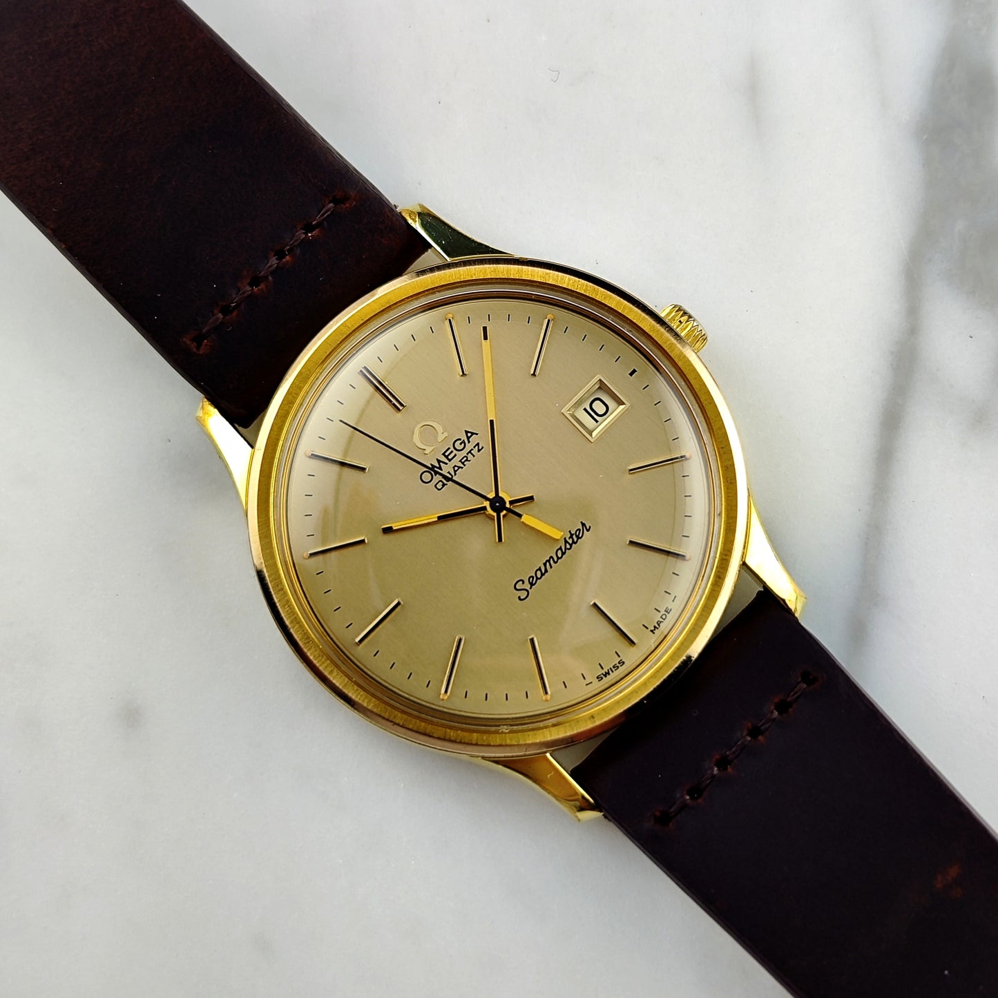 OMEGA Seamaster Gold Date Quartz Mint+ 1976 [REF. 196.0106]