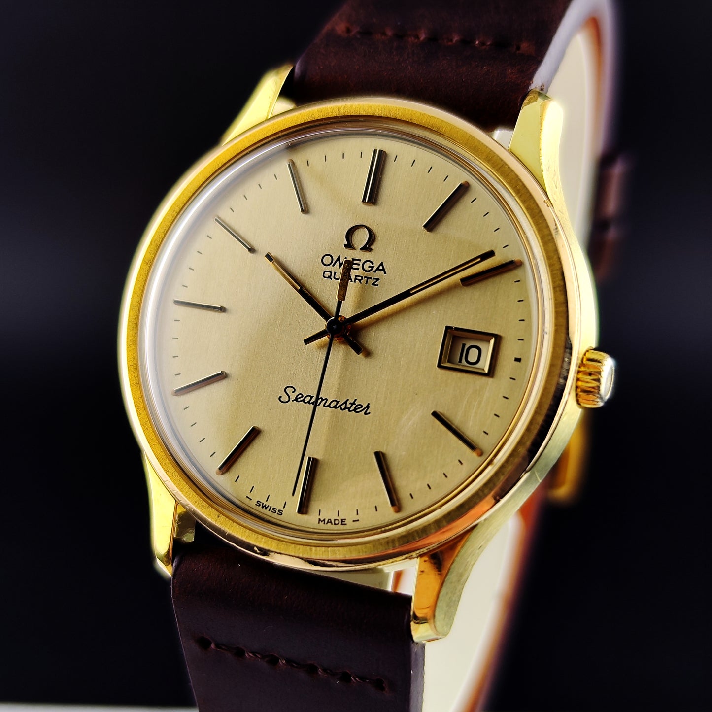 OMEGA Seamaster Gold Date Quartz Mint+ 1976 [REF. 196.0106]