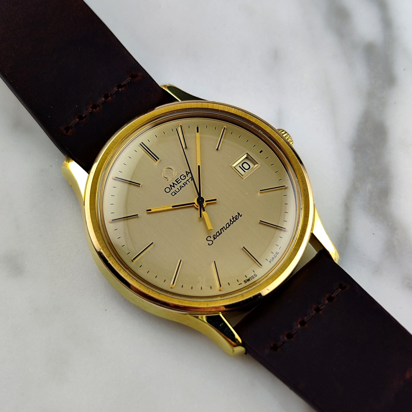 OMEGA Seamaster Gold Date Quartz Mint+ 1976 [REF. 196.0106]