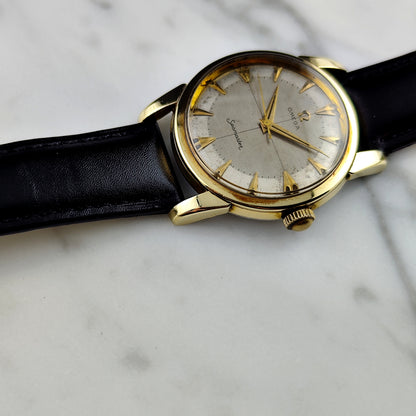 OMEGA Seamaster Gold Rare White Crosshair Dial 1956 [REF. 2759]