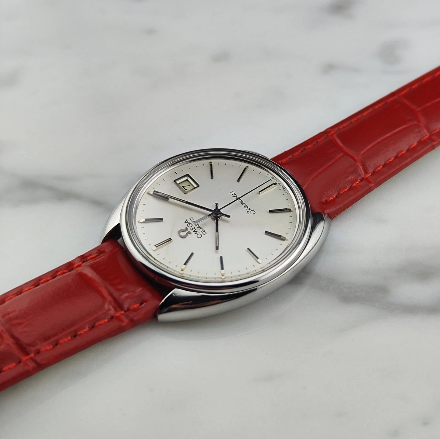 OMEGA Seamaster Silver Dial Quartz Mint Omega Signed Crystal [REF. 196.0078]