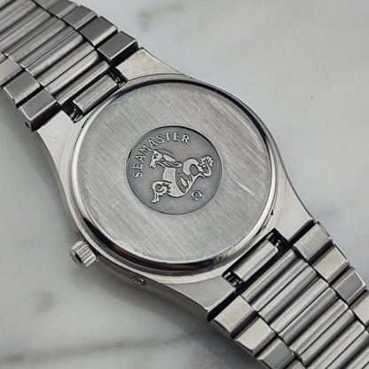 OMEGA Seamaster Quartz Day-Date Steel Bracelet White Dial Rare [REF. 196.0131]