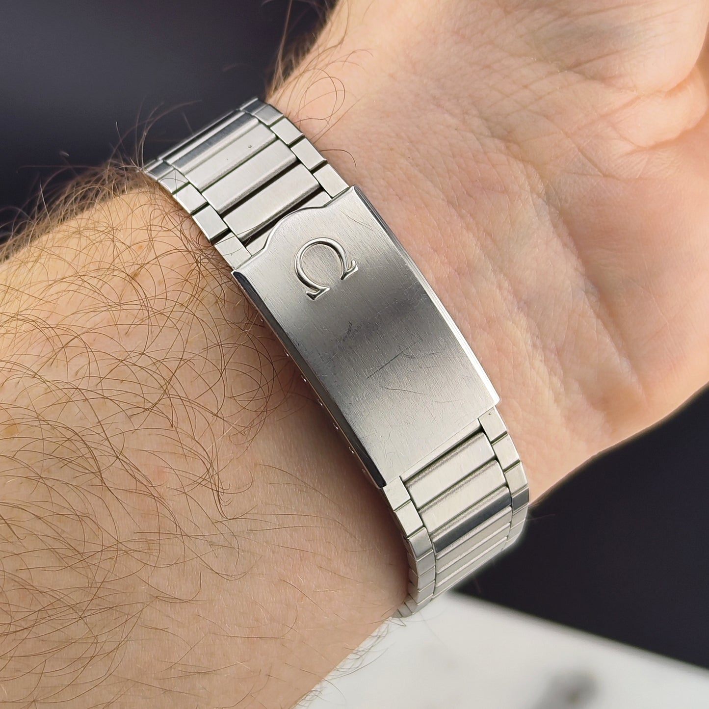 OMEGA Seamaster Quartz Day-Date Steel Bracelet White Dial Rare [REF. 196.0131]