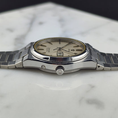 OMEGA Seamaster Quartz Day-Date Steel Bracelet White Dial Rare [REF. 196.0131]