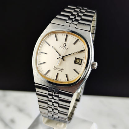 Omega Seamaster Quartz Beige Dial Steel Rare 1979 [REF. 196.0156]