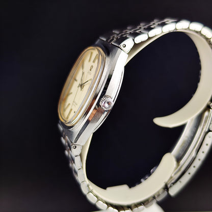 Omega Seamaster Quartz Beige Dial Steel Rare 1979 [REF. 196.0156]