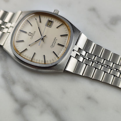 Omega Seamaster Quartz Beige Dial Steel Rare 1979 [REF. 196.0156]
