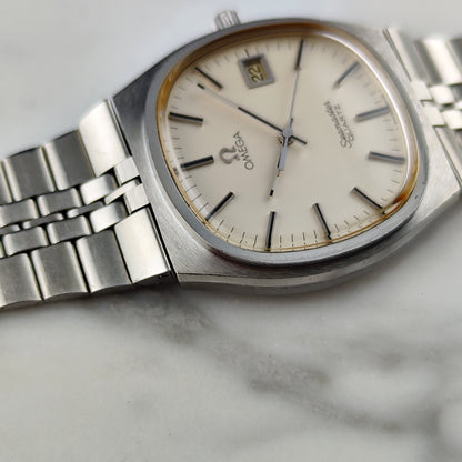 Omega Seamaster Quartz Beige Dial Steel Rare 1979 [REF. 196.0156]