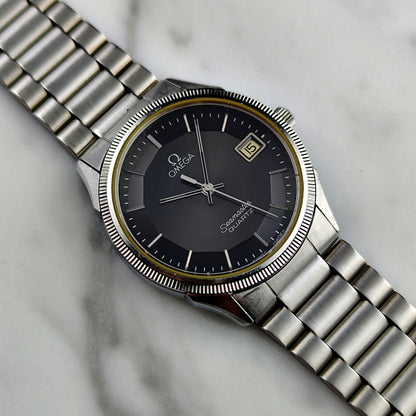 OMEGA Seamaster Quartz Black Dial Pie Pan 1978 Super Rare [REF. 196.0232]
