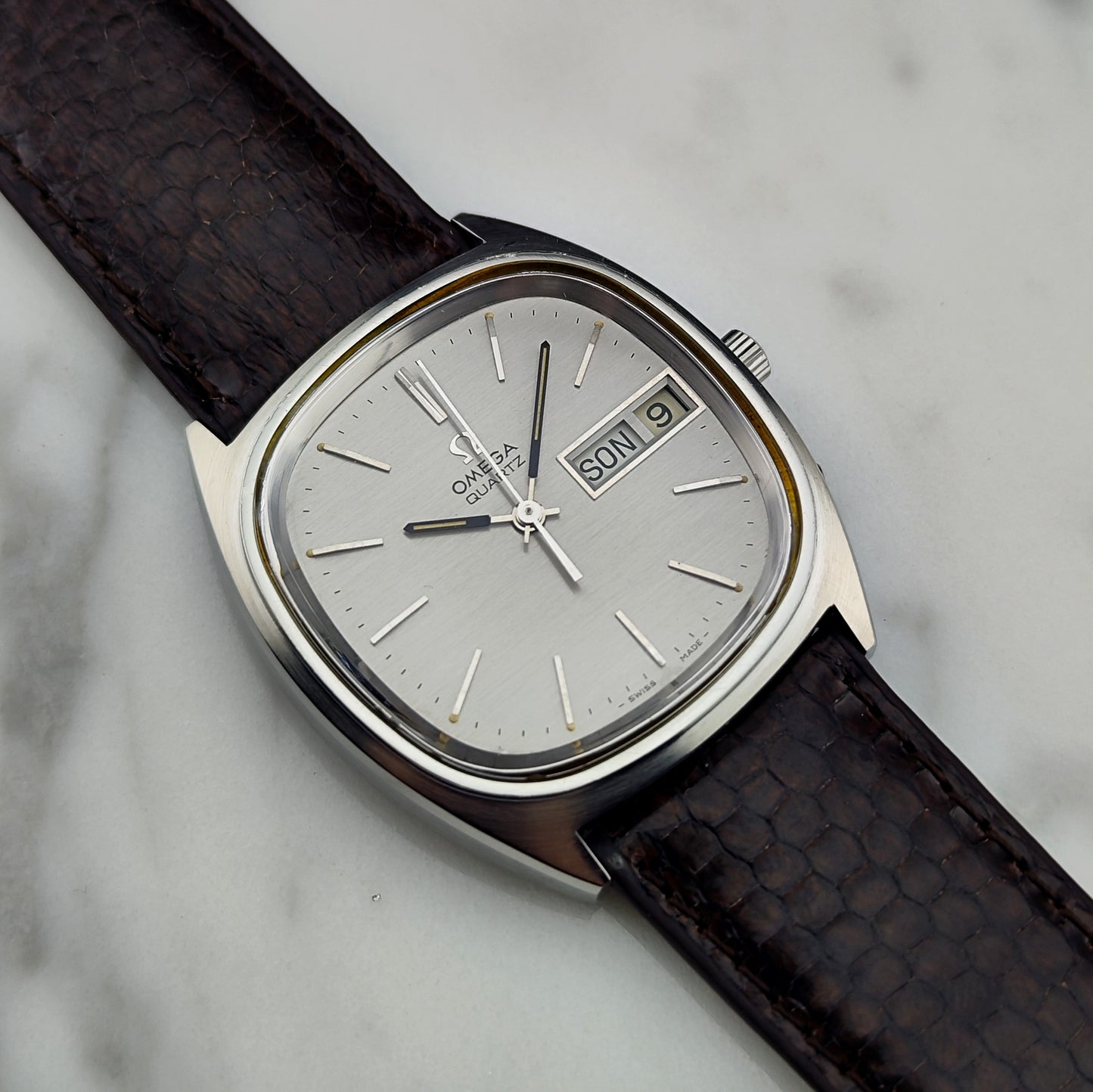 OMEGA Seamaster Quartz Day-Date Signed Crystal Mint+ [REF. 196.0066]