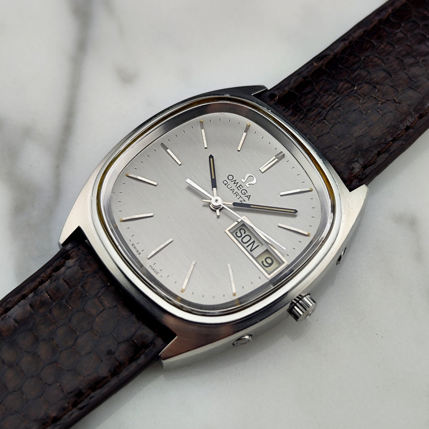 OMEGA Seamaster Quartz Day-Date Signed Crystal Mint+ [REF. 196.0066]