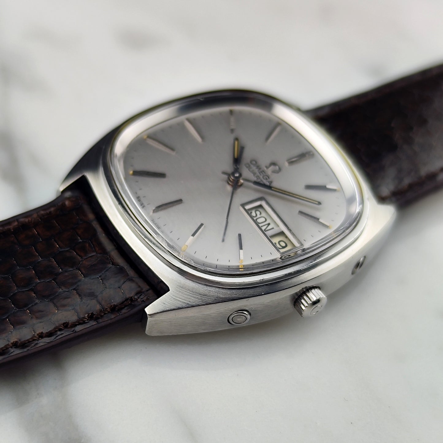 OMEGA Seamaster Quartz Day-Date Signed Crystal Mint+ [REF. 196.0066]