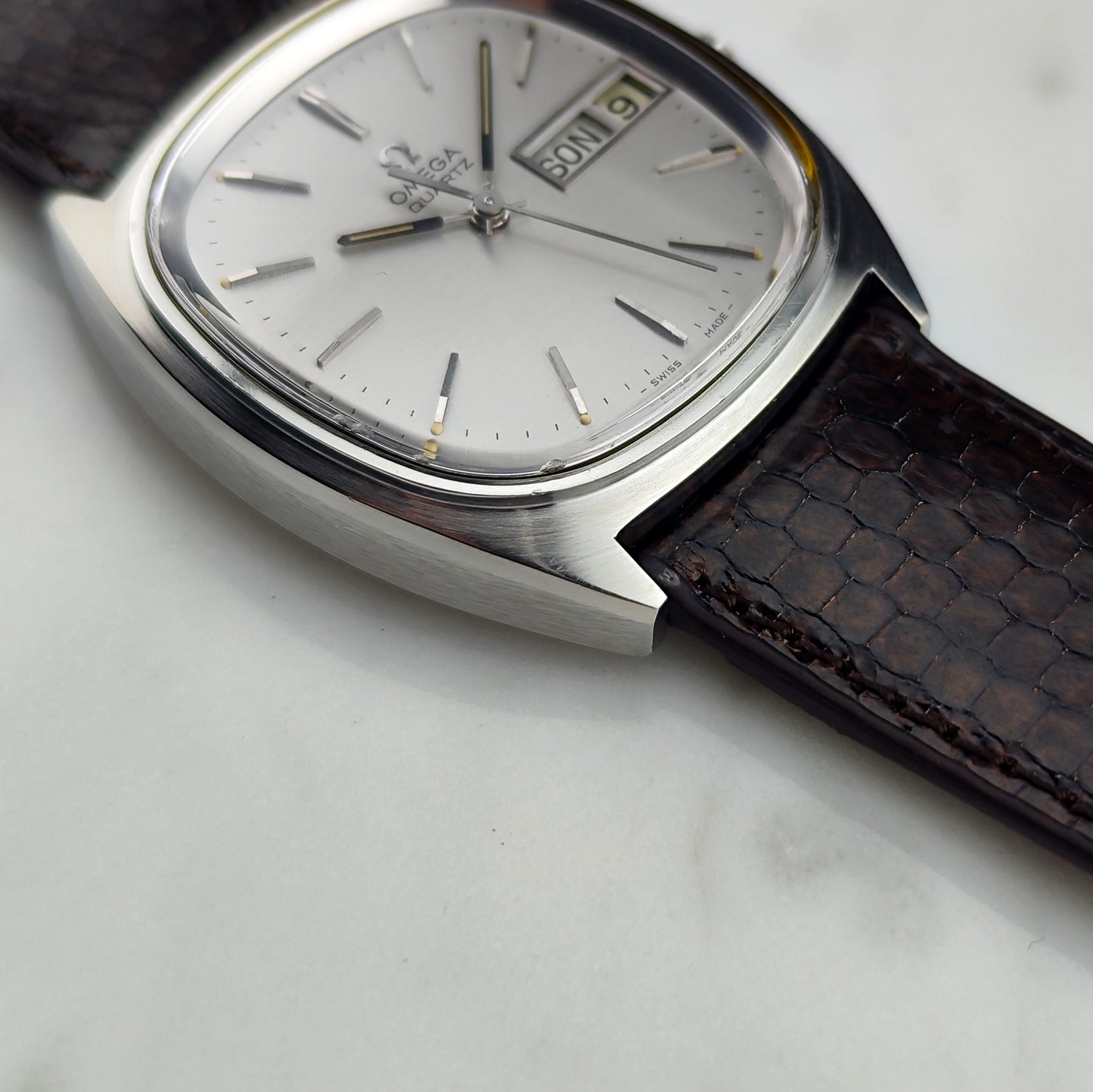 OMEGA Seamaster Quartz Day-Date Signed Crystal Mint+ [REF. 196.0066]