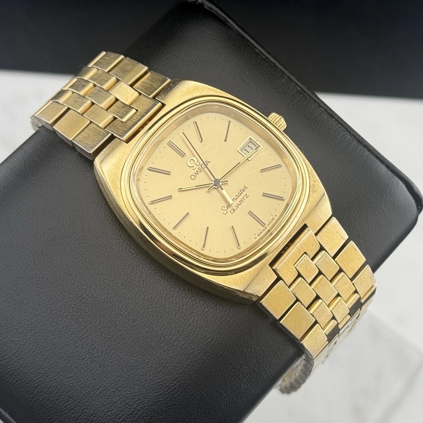 OMEGA Seamaster Quartz Date Gold Rare [REF. 196.0085]