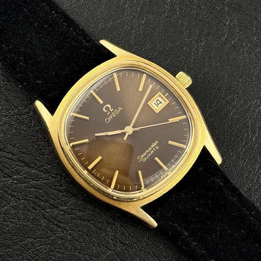 OMEGA Seamaster Quartz Gold Ultra Rare Brown Dial [REF. 196.0150]