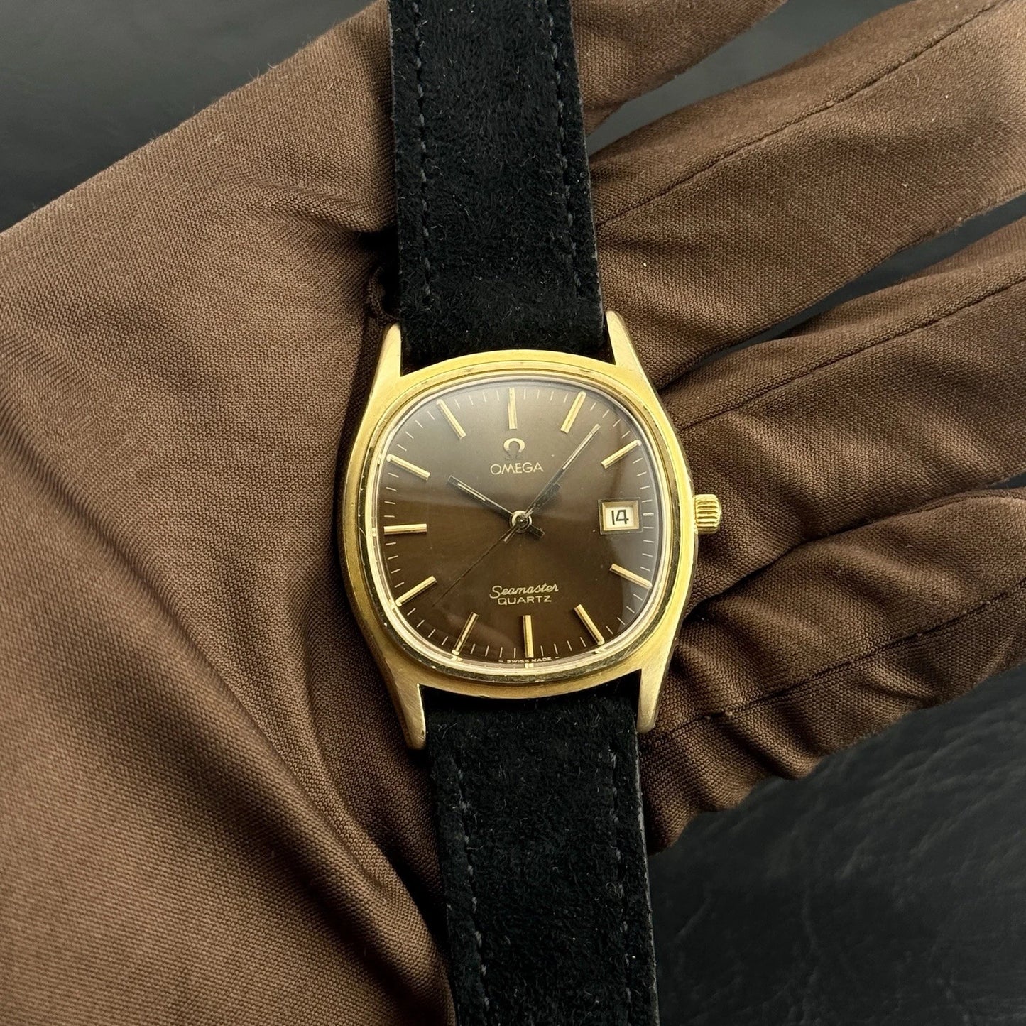 OMEGA Seamaster Quartz Gold Ultra Rare Brown Dial [REF. 196.0150]