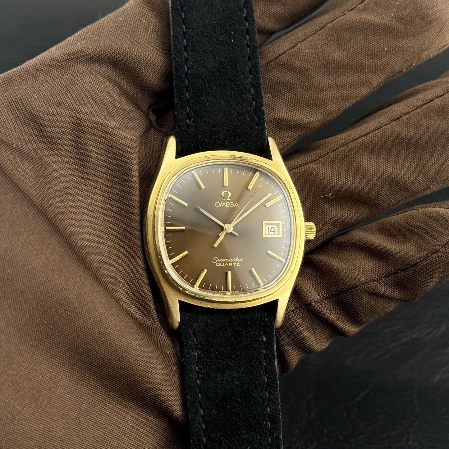 OMEGA Seamaster Quartz Gold Ultra Rare Brown Dial [REF. 196.0150]