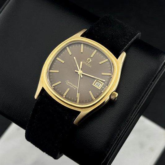 OMEGA Seamaster Quartz Gold Ultra Rare Brown Dial [REF. 196.0150]
