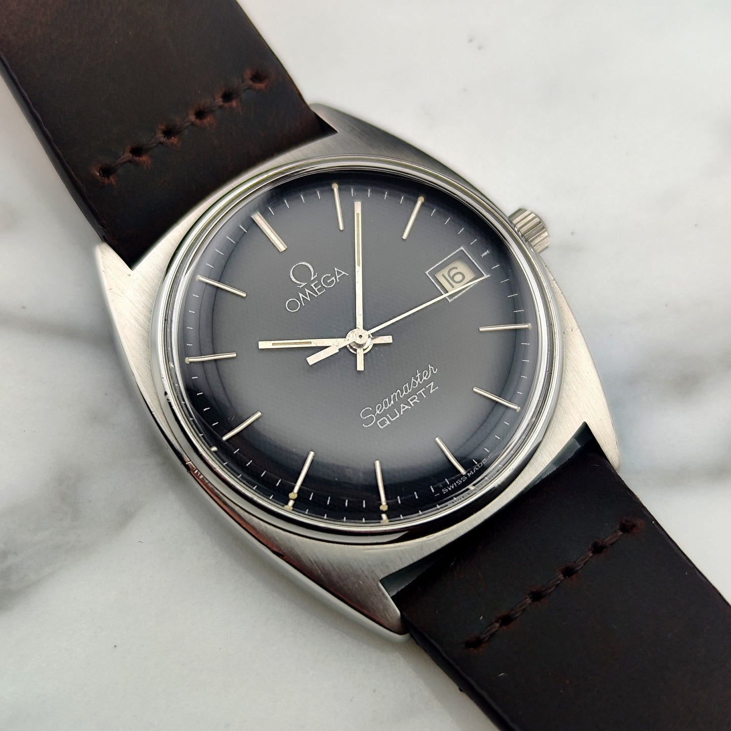 OMEGA Seamaster Quartz Grey Black Special Dial 1978 [REF. 196.0186]