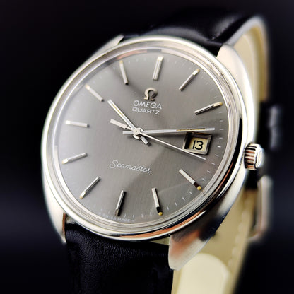 OMEGA Seamaster Quartz Grey Dial Signed Crystal 1976 [REF. 196.0076]