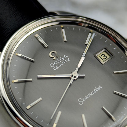 OMEGA Seamaster Quartz Grey Dial Signed Crystal 1976 [REF. 196.0076]