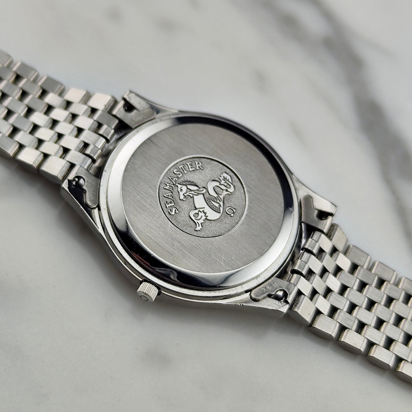 OMEGA Seamaster Quartz Rare Blue Tapestry Dial 1982 [REF. 196.0545]