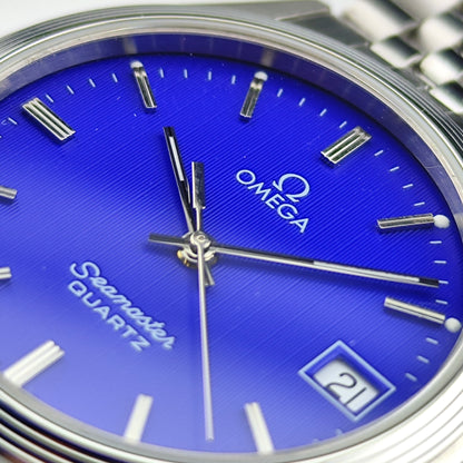 OMEGA Seamaster Quartz Rare Blue Tapestry Dial 1982 [REF. 196.0545]