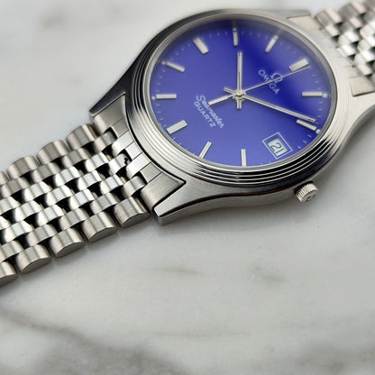 OMEGA Seamaster Quartz Rare Blue Tapestry Dial 1982 [REF. 196.0545]