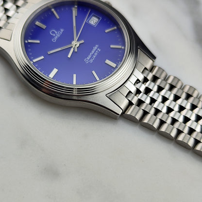 OMEGA Seamaster Quartz Rare Blue Tapestry Dial 1982 [REF. 196.0545]